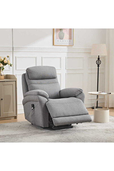 Adore Mobilya Lisbon Power Lift Otomatik Mekanizmalı Baba ve TV Koltuğu Bej-G...