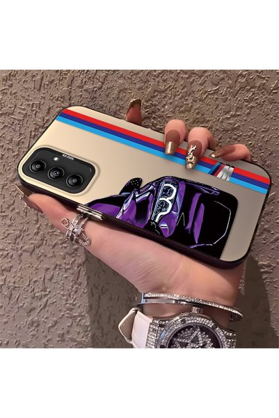 CHICASELUX حافظة هاتف رفيعة ذات حافة صلبة من السيليكون بنمط BMW متوافقة مع ها...