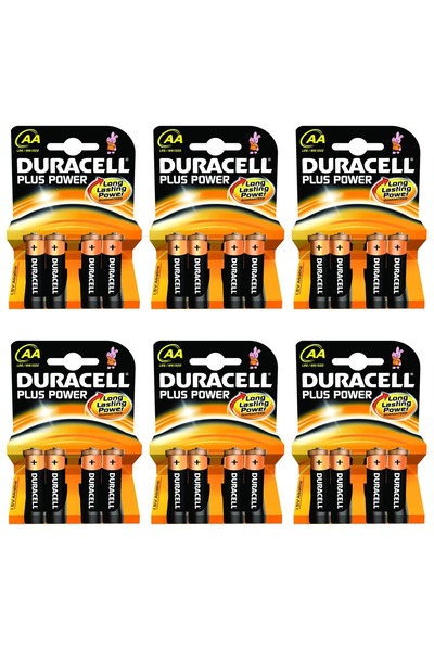 Duracell BATTERY 1.5V ALKALINE LR06 AA LONG LASTING POWER 4PCS/SET - 6 PIECES