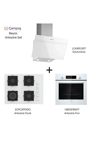 Siemens 3 Parça Ankastre Set Beyaz (LC63KPJ20T-EO7C2PP30O-HB012FBW1T)