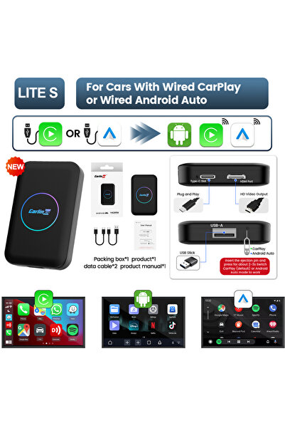 Choice 4GB 32GB HDMI LITE S CarlinKit LITE S Android TV Box 5-In-1 Wireless C...