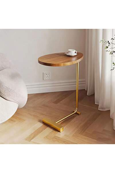 VOGMAX طاولة جانبية على شكل حرف C، طاولة جانبية للأريكة والسرير، طاولة صغيرة ...