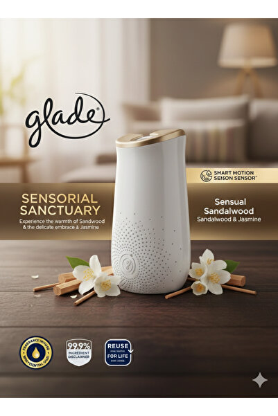 Glade Sense & Spray Air Freshener, Motion Sensor, Sandalwood & Jasmine+18ml R...