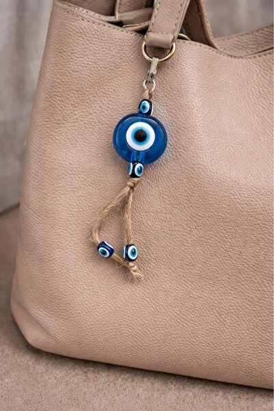 Hd Marketim Anahtarlık Kötü Göz Mavi Nazar Kovucu Boncuklu Çanta Cüzdan Süsü ...