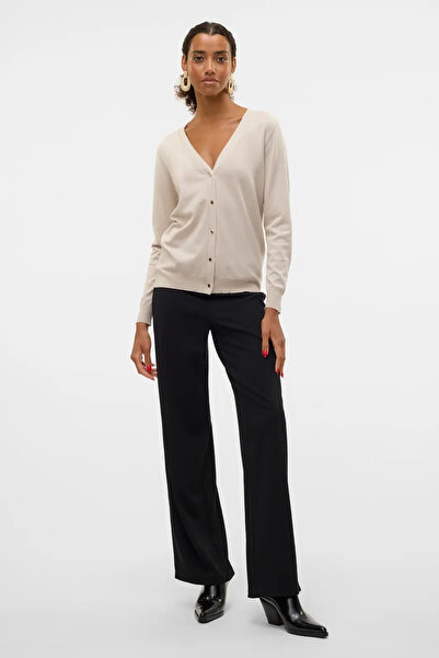 Vero Moda Women's Vmberlın Elastic Waist Wide Leg Trousers 10318454 Black