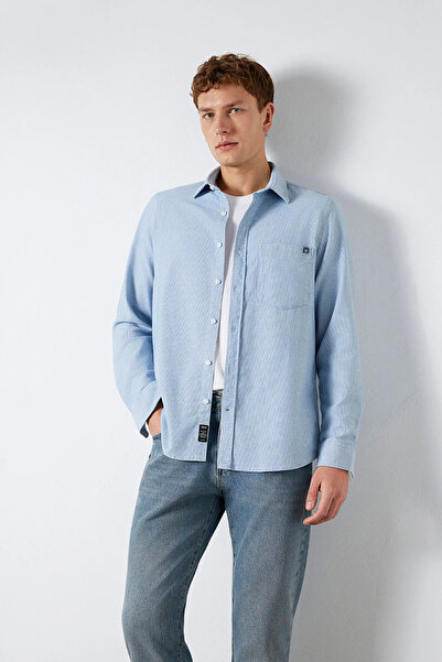 Mavi Men's Striped Shirt M0211852 Indigo