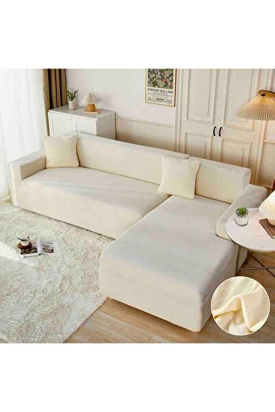 JOJO HOME Set 2 huse elastice pentru coltar din catifea, 2+3 Locuri(M+L) + 2 ...