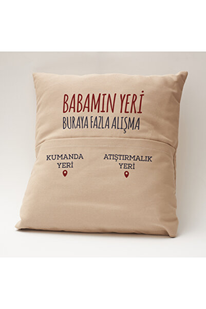 Hediyesepeti Babamın Yeri Tasarımlı Atıştırmalık ve Kumanda Cepli Kişiye Özel...