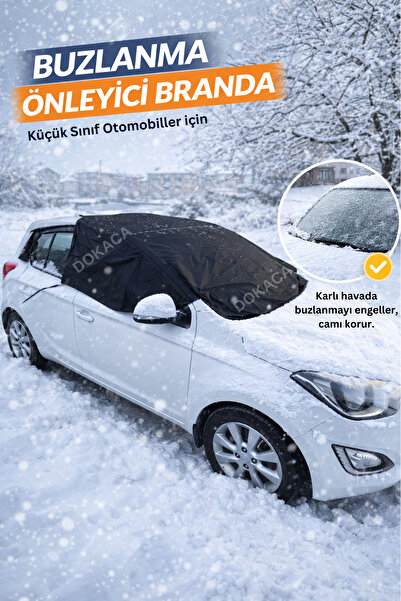dokaca Black Color, Compatible with Small Cars, Anti-Icing and Anti-Sun Prote...
