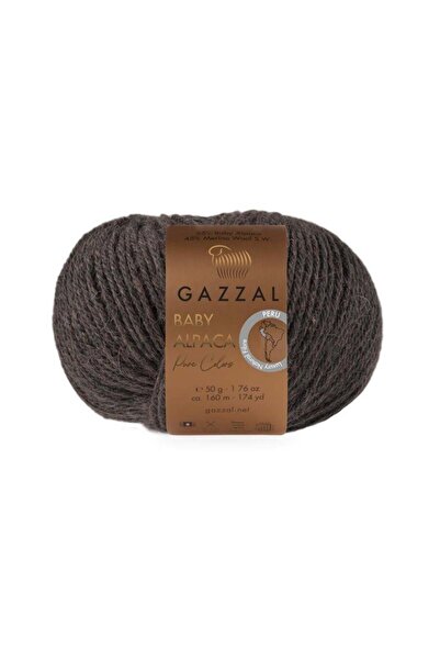 Gazzal Baby Alpaca Pure Color Doğal Saf Yün 50 Gr 6461