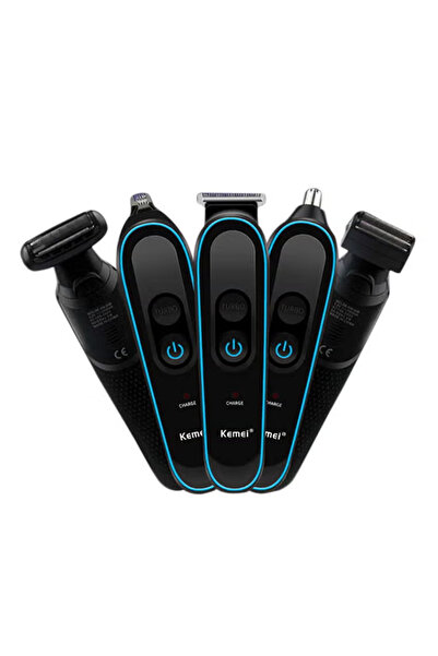 BSMBIOO KM-690 Professional 5-In-1 Multi-Function Hair Clipper Set Blue/Black...
