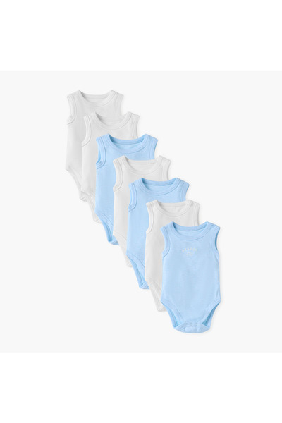 Juniors طقم ملابس داخلية مطبوعة بدون أكمام - 7 قطع