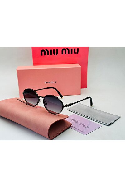 Miu Miu Miu Miu Round Black Sunglasses