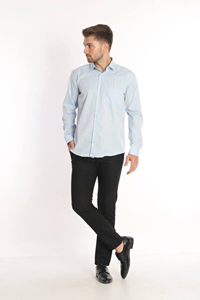 COLVIS MAN Men's Classic Wide Fit Checkered Long Sleeve Shirt