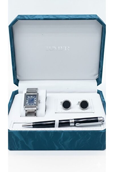 Boutique Luxury silver men's accessory set (3 pieces)