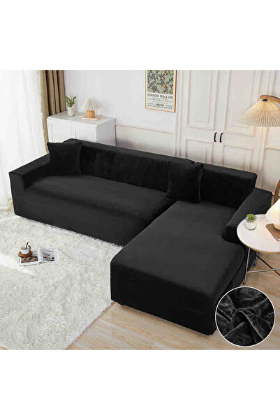 JOJO HOME Set 2 huse elastice pentru coltar din catifea, 2+3 Locuri(M+L) + 2 ...