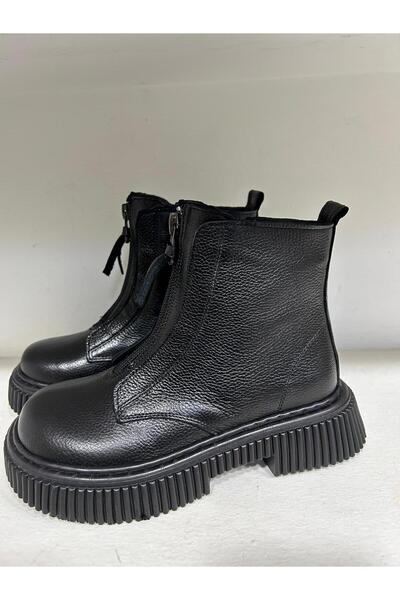 BAĞCI KİDS ÇOCUK HAKİKİ DERİ ORTOPEDİK BOT SİYAH