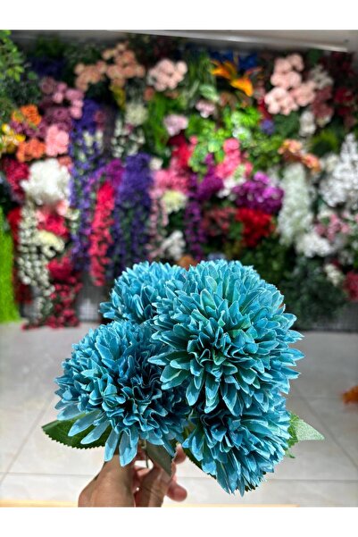 DDTREND Buchet de crizanteme artificiale cu 5 ramuri, decor vertical pentru balcon, plantă în ghiveci, colorată, 40 cm