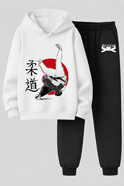 MAGORS طقم ملابس رياضية للأطفال مكون من سترة وبنطلون رياضي مطبوع عليه رياضة ا...