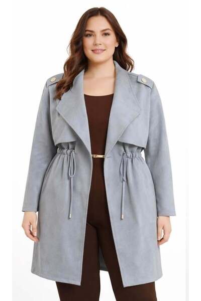 Zer Otantik Modern Cut Unlined Suede Coat Gray