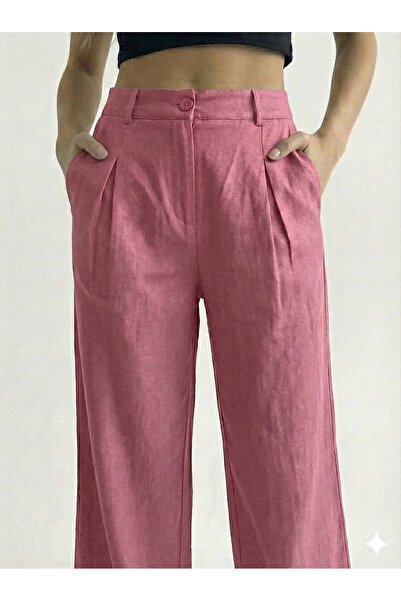 ribana Women's Summer Thin Fabric Relaxed Fit Regular Fit Wide Leg Pockets St...