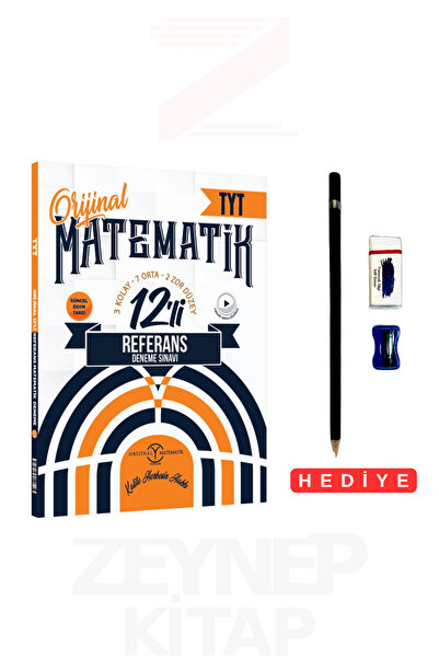 Orijinal Yayınları TYT Matematik 12'li Referans Deneme Sınavı (Kalem Seti Hed...