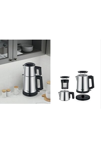 Lorenzo Grande Steel Tea Maker Water Heater Kettle Automatic Keep Warm Inox