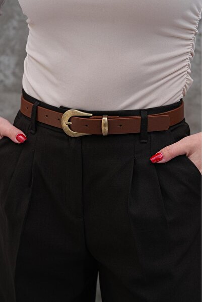 Desre Moda Oval Buckle Women's Belt Trouser Belt Jeans Belt Coat Belt Dress Belt