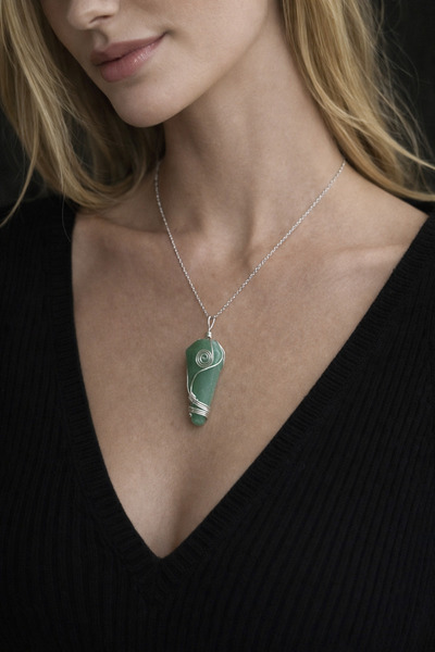 Stone Aventurin Taşı Kolye