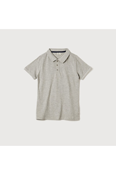 Juniors Polo Neck T-Shirt with Short Sleeves