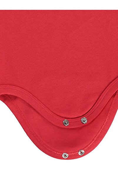 Civil Baby Düz Renkli 3-36 Ay Çıtçıtlı Badi - Kırmızı 2-3 Yaş
