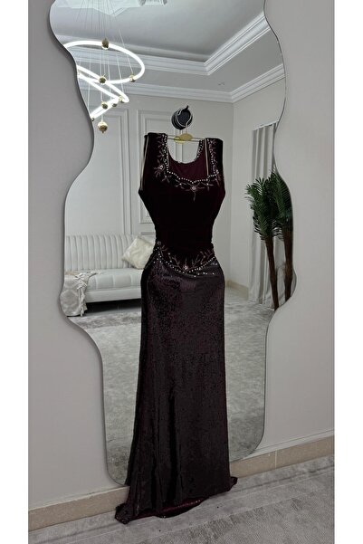 To Be Luxurious wool sequined dress with a hand-embroidered bodice