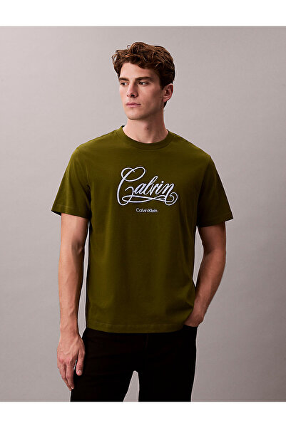 Calvin Klein Erkek 20's Script Grafik Detaylı T-shirt