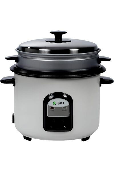 SPJ 4L Electric Rice Cooker with Steamer – 833W, Non-Stick Inner Pot
