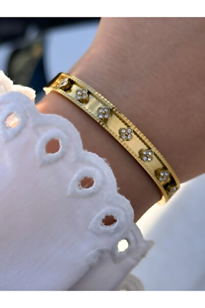 FERRO Yellow Steel Handcuff Cord Crystal Stone Women's Bracelet Frjw10030A-B ...