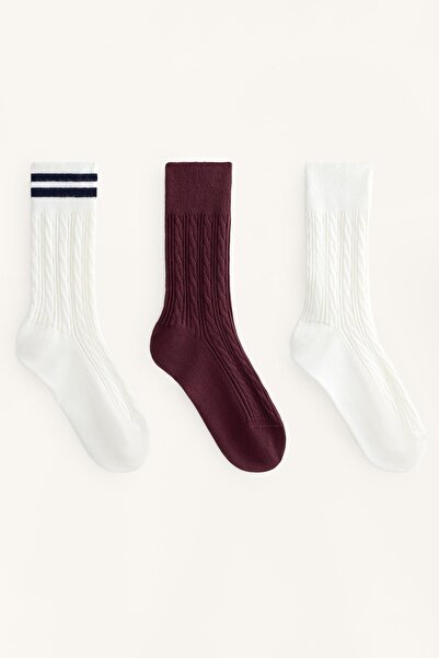 Oysho 3 çift klasik pamuk karışımı çorap