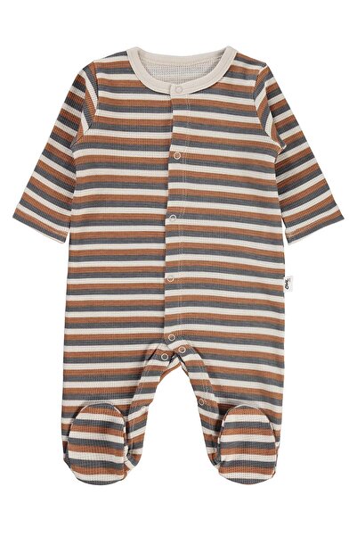 Civil Baby بذلة مخططة للأطفال من 1-9 أشهر - بيج 1-3 أشهر