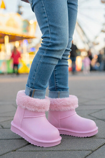 Ekonomik Ayakkabı Girls' Plush Winter Boots – Warm Lining, Non-Slip Sole, Wat...