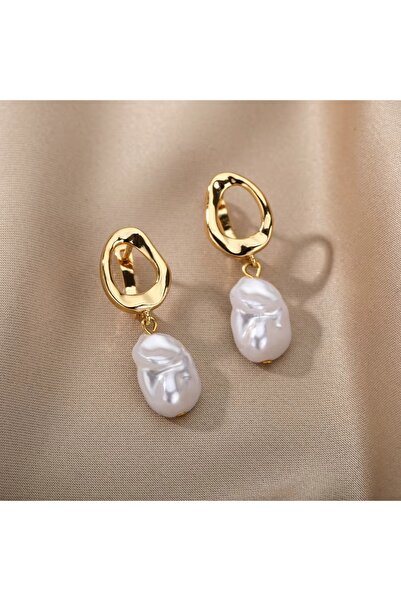 Choice3 E2096G Butterfly Zircon Stainless Steel Pearl Earrings For Women Gold...
