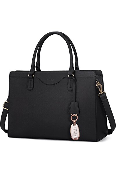 RAINSMORE Laptop Bag for Women 15.6 Inch Waterproof Leather Computer Tote Bag