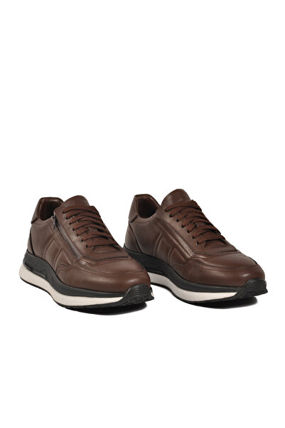 WALKWAY 6141200 حذاء رجالي كاجوال من الجلد الطبيعي باللون البني