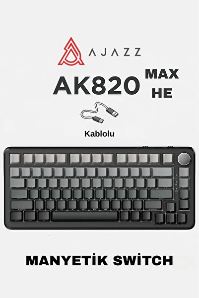 Coverzone Ajazz AK820 MAX HE Kablolu Mekanik Oyun Klavyesi 8000Hz-Rapid Trigg...