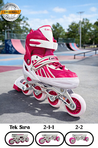 İMVULA Işıklı Ayarlanabilir Alıştırma ve Profesyonel Çantalı Çocuk Pateni