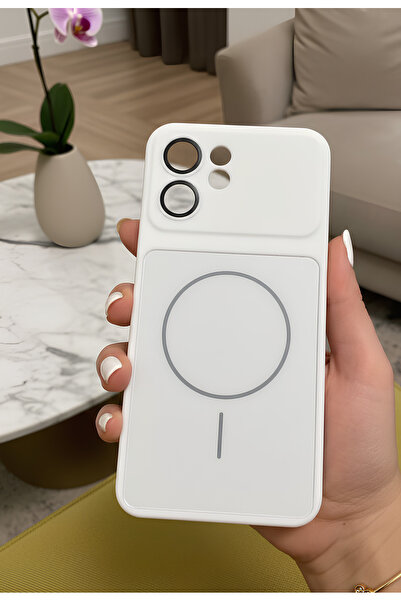 TechTrove Oppo Reno 14F İçin Uyumlu Manyetik Şarj Destekli Darbe Emici Lens K...