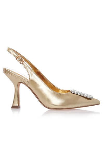 MENBUR FONTUS Metallic Crystals Occasional Golden Sandals