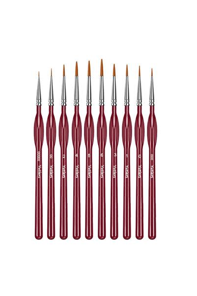 Choice4 11pcs triangle red 10/11pcs Miniature Paint Brushes, Detail Tip Paint...
