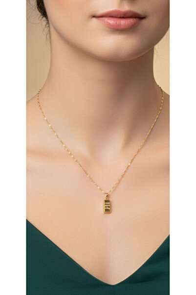 kuyumcu nurettin 2 Gr (gram) Has Uçlu Aynalı Zincir Kolye 14 Ayar Altın, 50 Cm