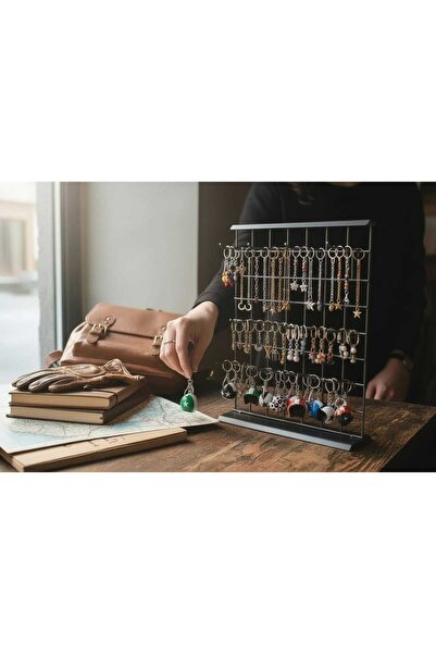 ASAFF MASAÜSTÜ ÜRÜN STANDI 12 ADET 10 CM KANCA RENK:ANTRASİT