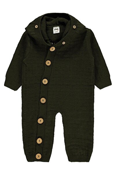 Civil Baby Yandan Açılımlı Tiktak Band Detaylı 6-18 Ay Tulum - Haki