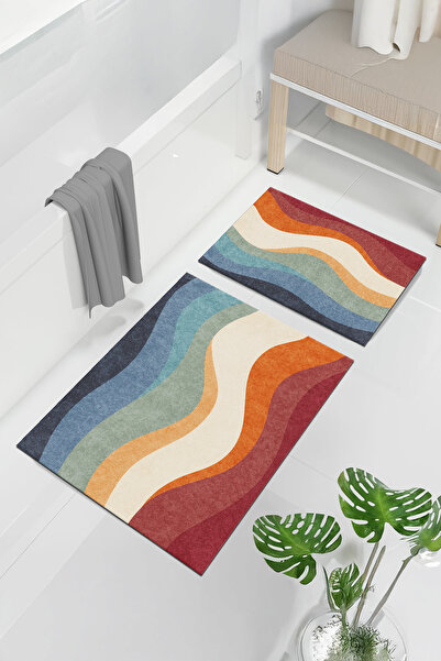 ferahome Kaymaz Tabanlı, Yıkanabilir Banyo & Duşakabin Önü Paspası – Lavabo Ö...